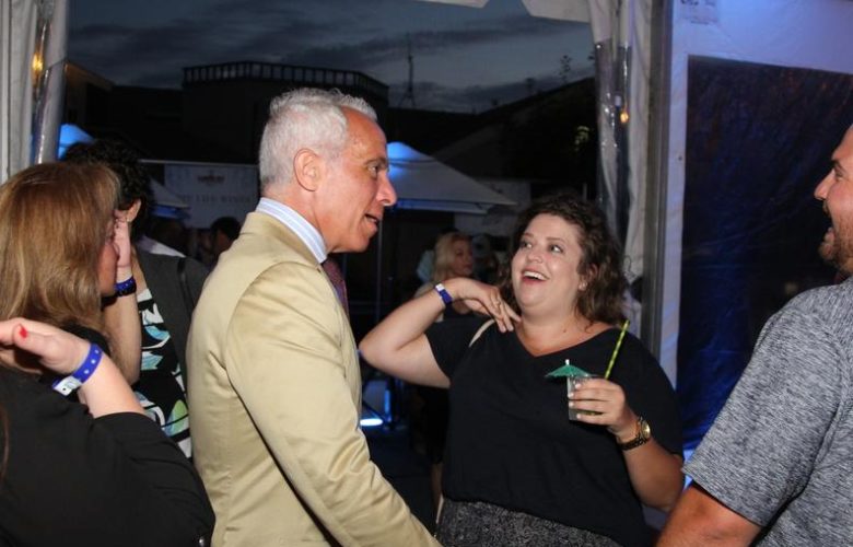 Geoffrey Zakarian mingling with guests