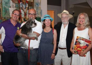 Scott Lewis, Merlot, Laurence Warshaw and wife Jill, Dan Rattiner, Nadia Kovarskaya