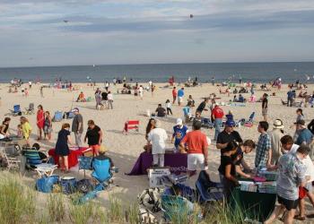 Sagg Main beach was a panoply of exciting kites and happy people