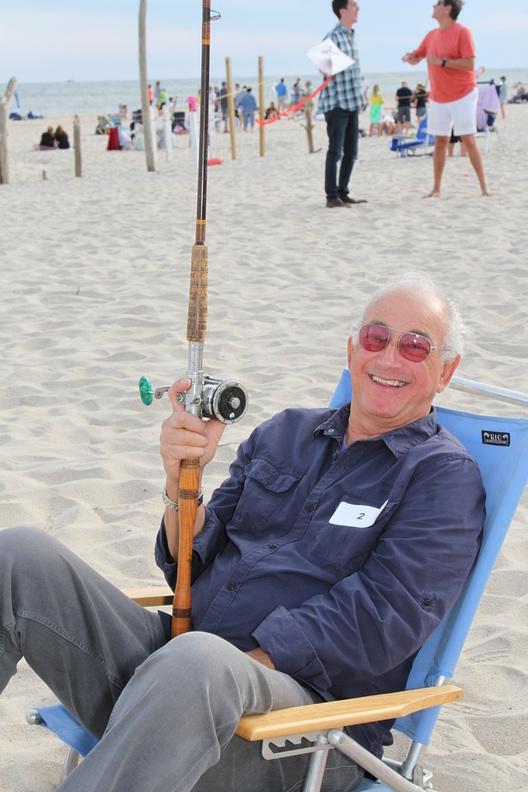 Bruce Dalessio flew one of the highest kites with the help of his fishing pole