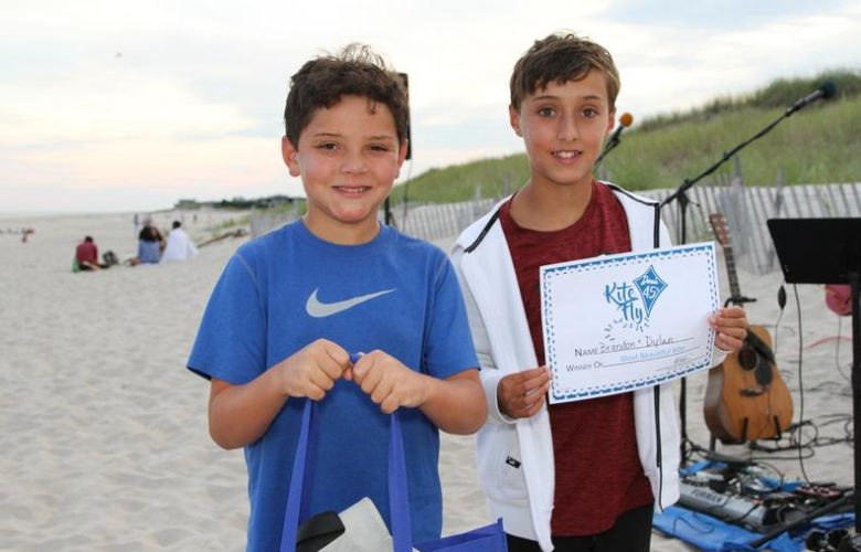"Most Beautiful Kite" winners Branden and Dillon