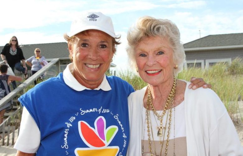 Stop & Shop's Arlene Putterman and Irene Allen distributed healthy red apples and refreshing bottled water throughout the event