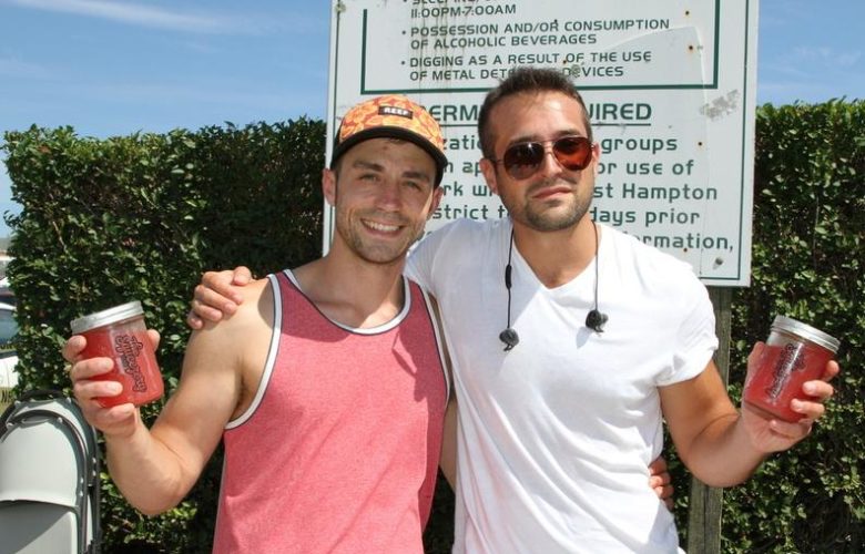 Sam Schoenheimer and founder, James Huertas of The Squeezery of Amagansett distributed complimentary refreshing samples of their customized beverages