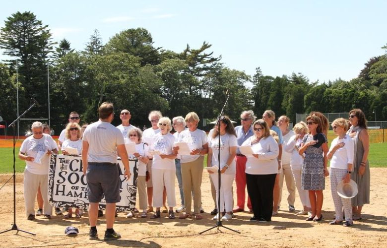 Choral Society of the Hamptons led the crowd in the National Anthem