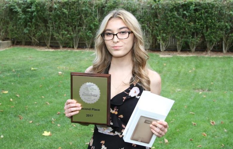 Amanda Birbara, second place winner for Emerging Young Writers