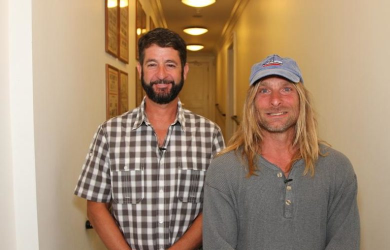 Authors and fishermen John Aldridge and Anthony Sosinski