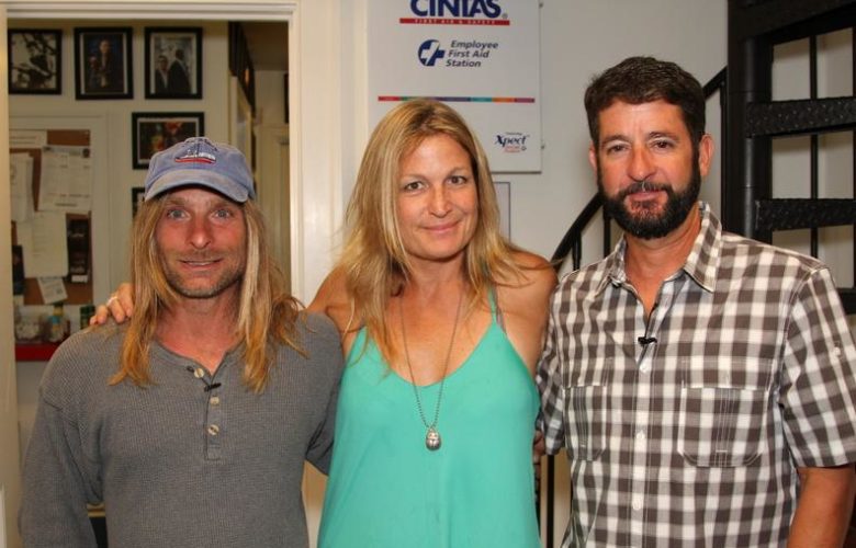 Anthony Sosinski and John Aldridge with Montauk-based performer Nancy Atlas