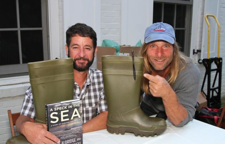 Montauk-based authors John Aldridge and Anthony Sosinski at the author book signing at Guild Hall
