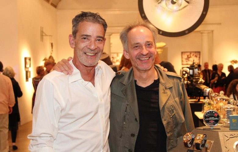 Curator Art Donovan and artist Vianney Halter