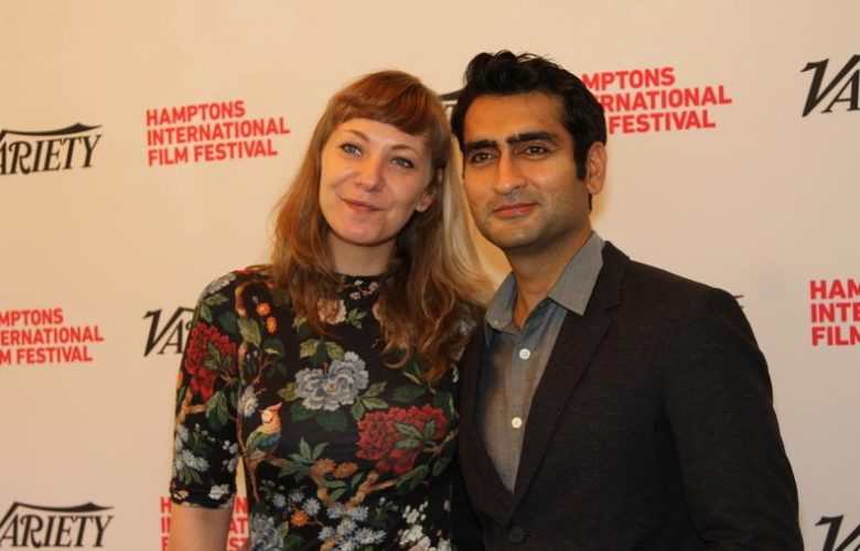 Kumail Nanjiani with his wife, Emily V. Gordon