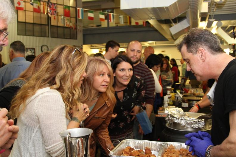 These ladies were all smiles while awaiting their next taste