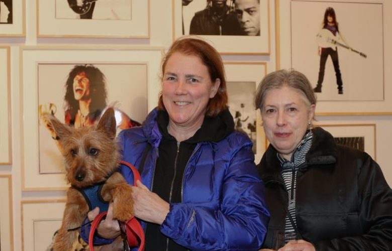Dru Frederick, April Gallo and four-legged fur baby Kai