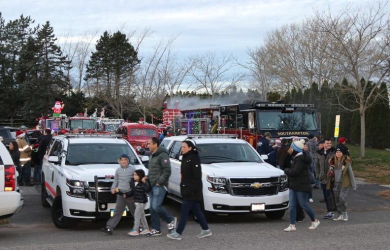 Trucks lining up for the parade