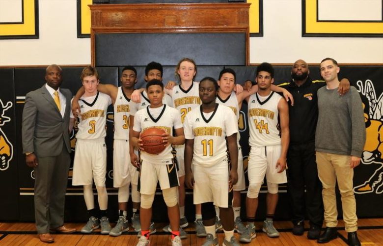 The Killer Bees Boys Basketball Team: Head Coach Ron White, Nathaniel Depasquale, William Walker, Elijah White, Jonathan Degroot, Miguel Maradiaga, Javon Harding, Nae Jon Ward, Jahqur Carr and Assistant Coaches Charles Manning and Max Spooner