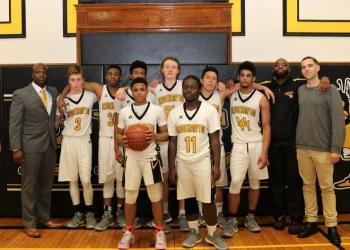 The Killer Bees Boys Basketball Team: Head Coach Ron White, Nathaniel Depasquale, William Walker, Elijah White, Jonathan Degroot, Miguel Maradiaga, Javon Harding, Nae Jon Ward, Jahqur Carr and Assistant Coaches Charles Manning and Max Spooner
