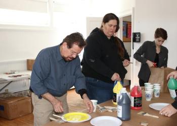 Artist Francisco Alvarado-Juarez worked with participants throughout the workshop