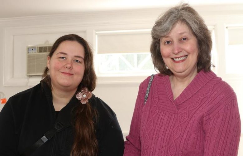 Amanda Camps and Danielle DeBruyn rolled up their sleeves and delved into painting with acrylics