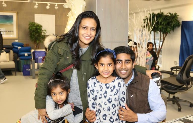 Neha and Naveen Choudary with Leela age 4 and Jiya age 7