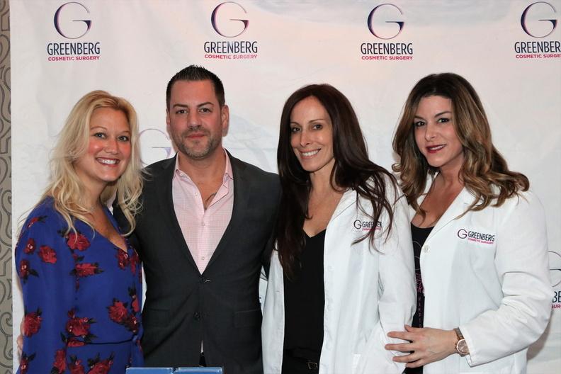 Christine Carroll of CoolSculpting, Anthony Toppi of Greenberg Cosmetic Surgery, Christy Brown of Greenberg Cosmetic Surgery, Kim Barbakoff of Greenberg Cosmetic Surgery