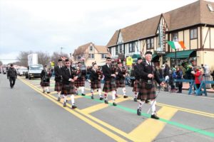 The sounds of bagpipes and drums filled the streets of Montauk as the parade headed down Main Street