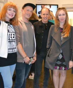 Artists Michelle Murphy-Strada, Scott Bluedorn and Michael Halsband with Guild Hall Executive Director Andrea Grover
