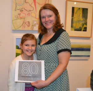 Eda Kaasik enjoying the beautiful art with her daughter Johanna