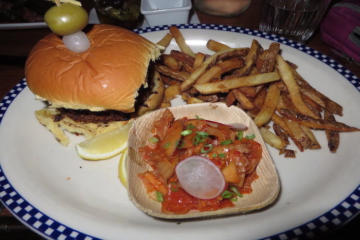 Montauk Fish Burger at Almond Bar & Restaurant