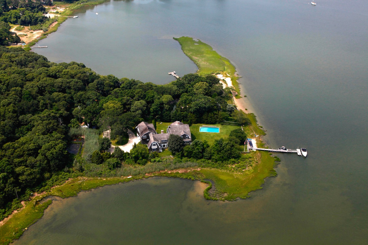 Kourtney Kardashian, Khloe Kardashian and Scott Disick are renting this Hamptons house on a peninsula in North Sea for the summer. Photo credit: Cully/EEFAS