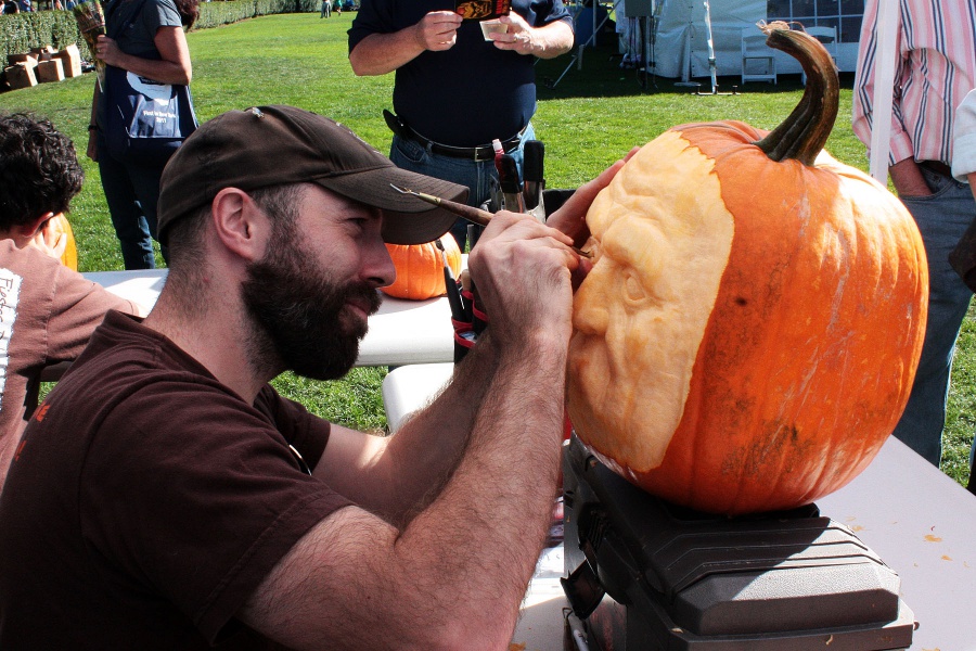 The Maniac Pumpkin Carvers at work! SouthamptonFest