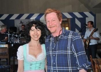 Lamia Accar with Zum Schneider owner Sylvester Schneider