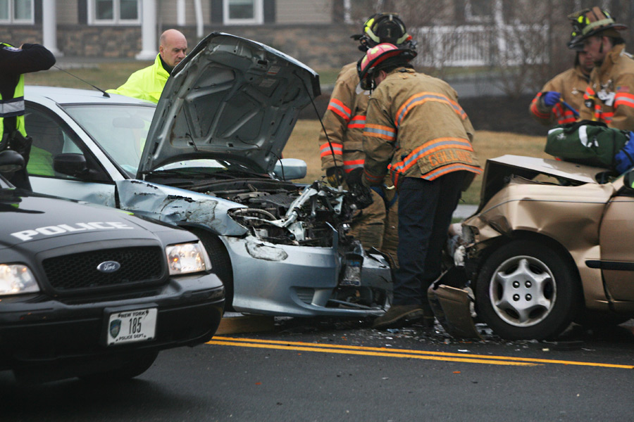 A head on collision stoped eastbound traffic on County Road 39A on Friday morning