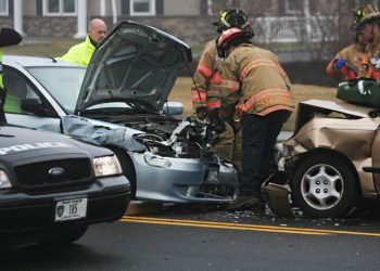 A head on collision stoped eastbound traffic on County Road 39A on Friday morning