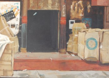 A New York ribbon factory painted by Frank Bologna.