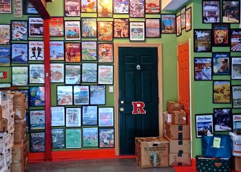 The stairwell of Marilyn Reis and Jack Small's East Hampton Home.