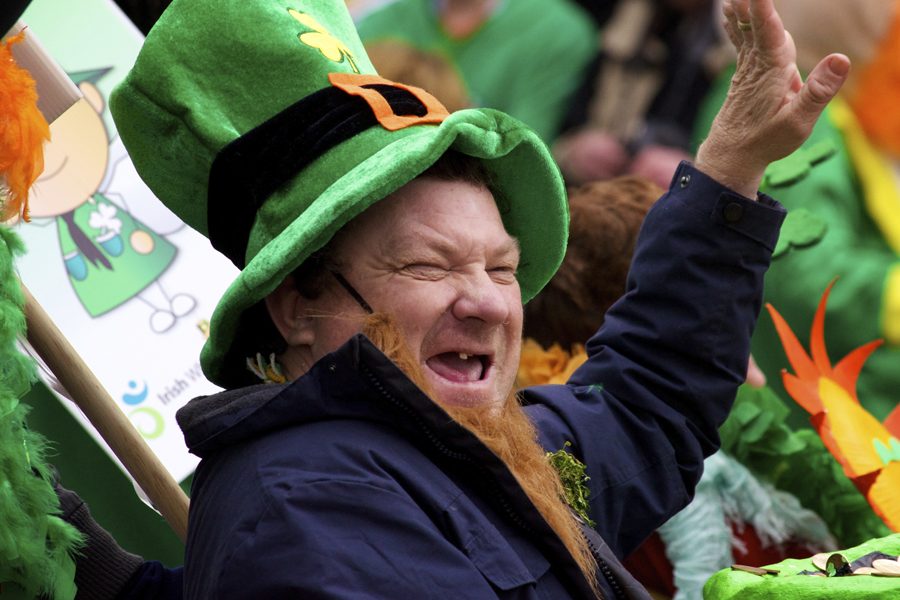 Laughing Man in St. Patrick's Day Parade