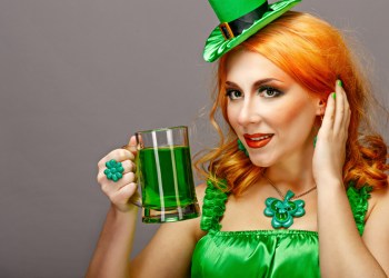 Girl wearing leprechaun