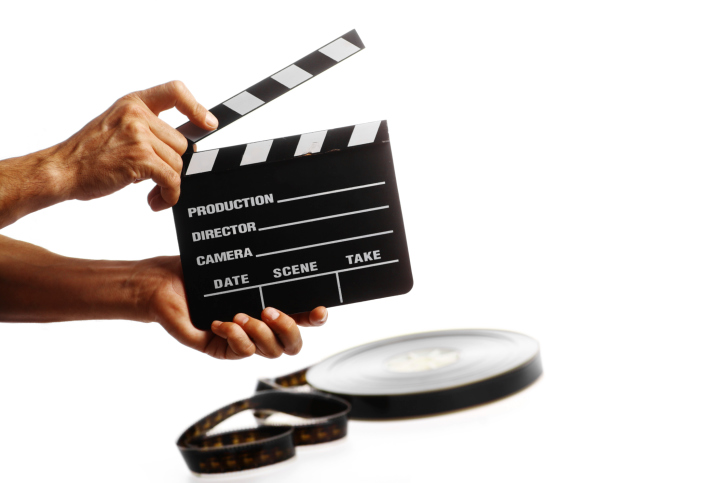 film shoot movie clapboard