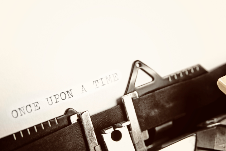 Once Upon A Time typewriter writing short story