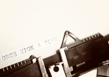 Once Upon A Time typewriter writing short story