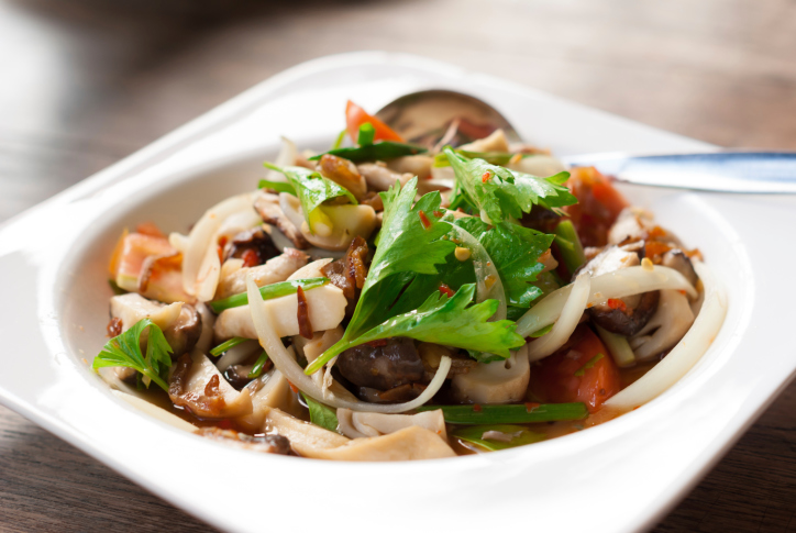 Mixed mushroom salad thai salad