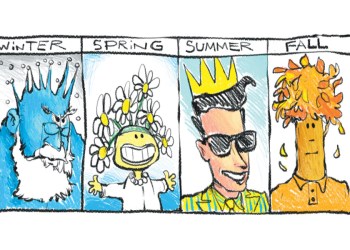4 Seasons Cartoon By Mickey Paraskevas