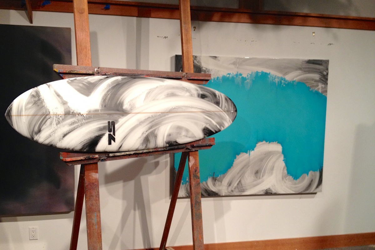 Jeff Muhs surfboard art.