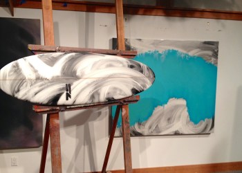 Jeff Muhs surfboard art.