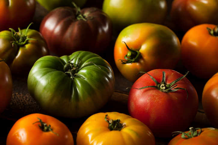 Colorful Organic Heirloom Tomatoes