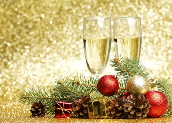 Champagne and decorations