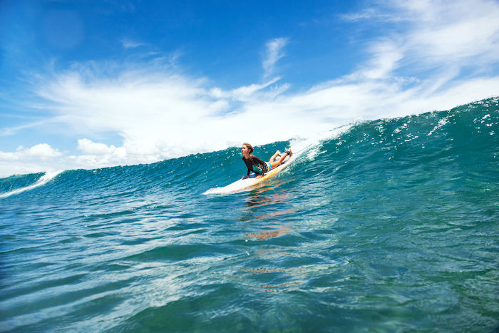 surfing kid