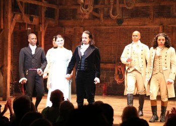 Opening night curtain call of 'Hamilton'