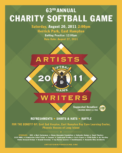 63rd Annual Artists Writers Softball Game
