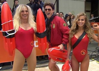 Matt Lauer, Willie Geist and Carmen Electra