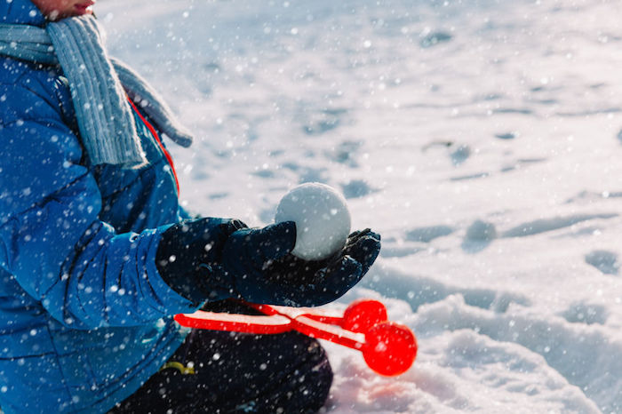 Little boy in the snow